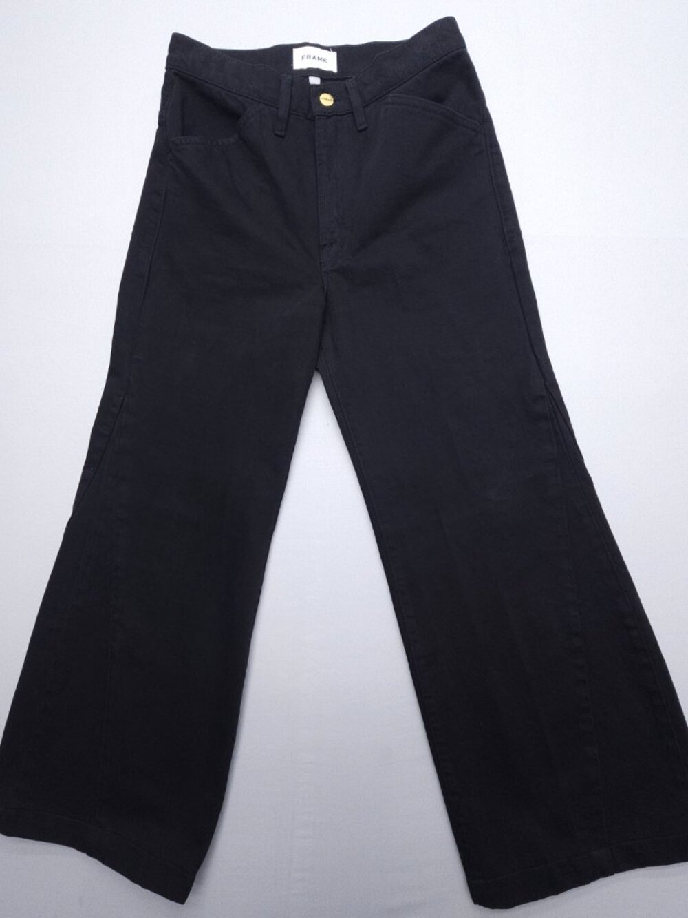 FRAME le baggy palazzo black jeans size 25 - Picture 2 of 10